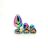 Kolík anální multicolor Heart plug