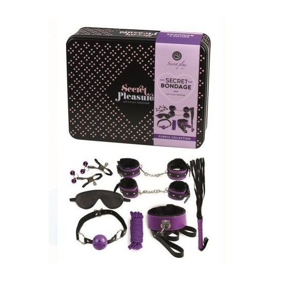 Sada SECRET PLAY Secret Bondage 8 PIECES SET purple