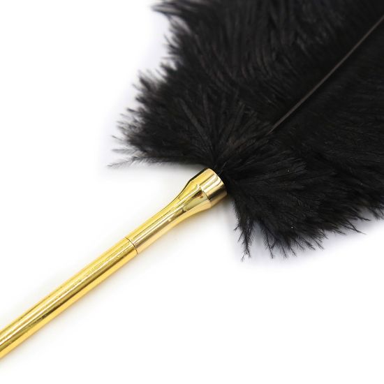 Dráždidlo péřové Soft Feather Tickler Pštrosí, černé